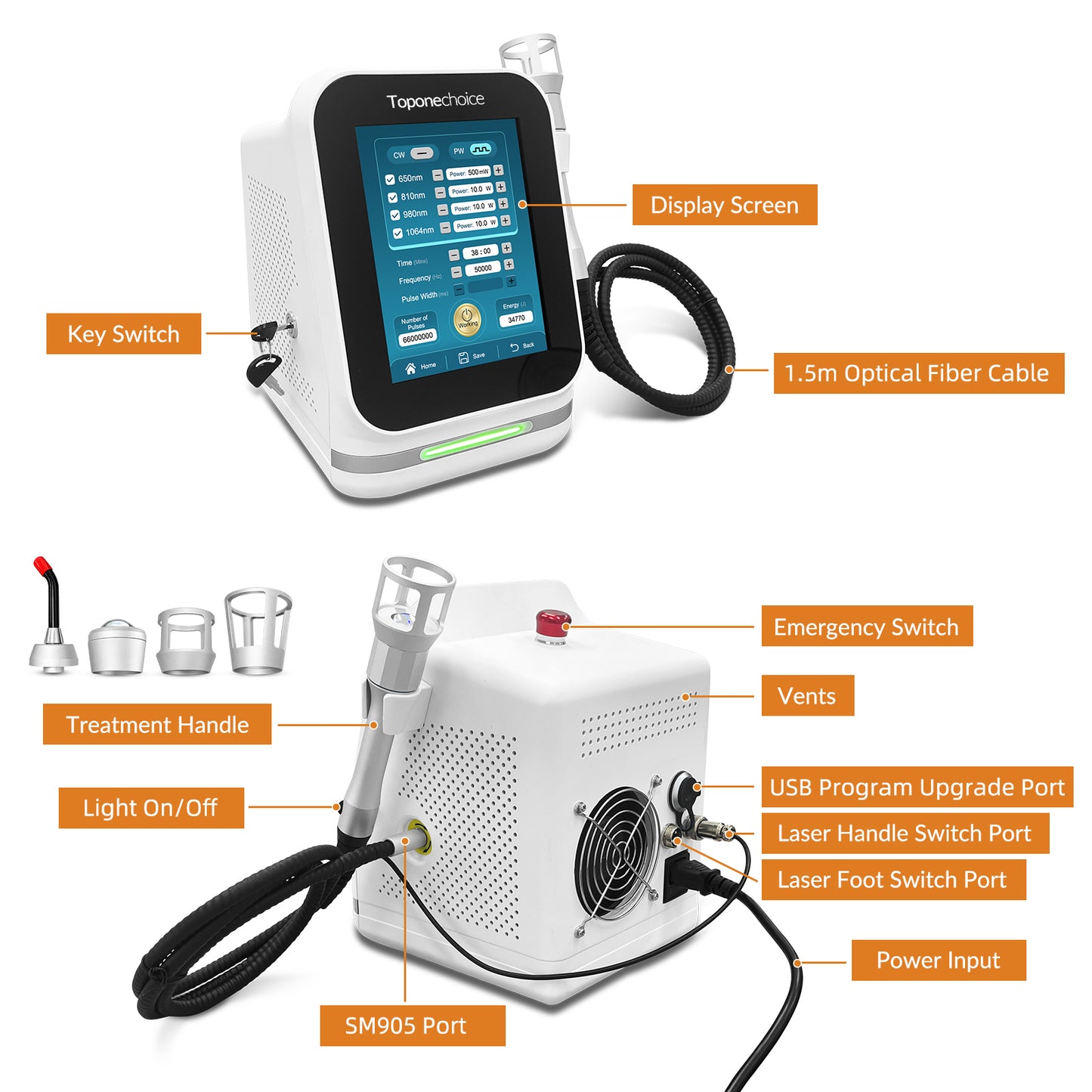 SupraCure Vet 45W Quad Class 4 Laser Device for Horses Equines Dogs -1