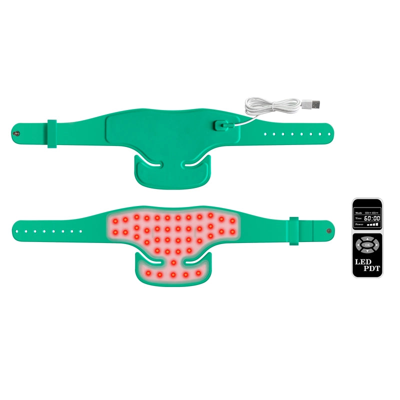 Red Light Therapy Neck Device for Pain Relief, 660nm/850nm/940nm Near Infrared LED Wrap for Muscle Tension, Stiff Neck & Joints, Hands-Free Home Use