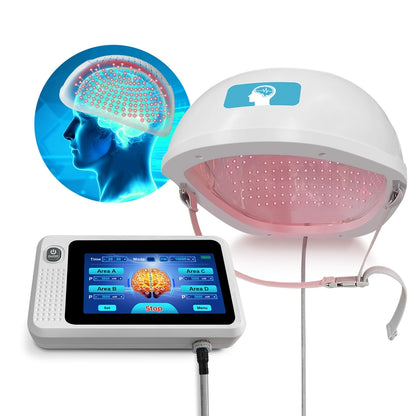 810nm 1070nm Brain Photobiomodulation Helmet for Brain Health 448 Diodes Treatment Wellness Helmet