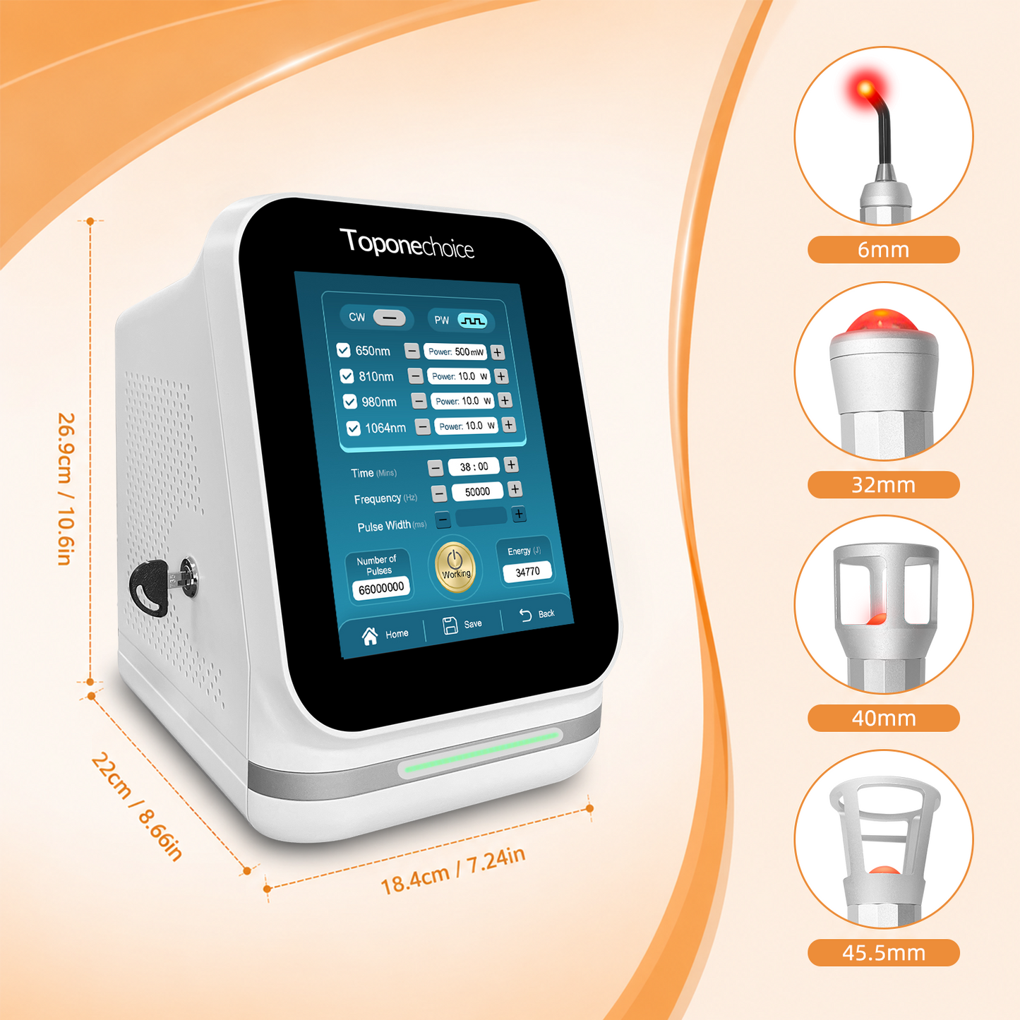 SupraCure Rehab 45W Quad Class 4 Laser Device for Human Pain Relief & Rehabilitation Therapy -2