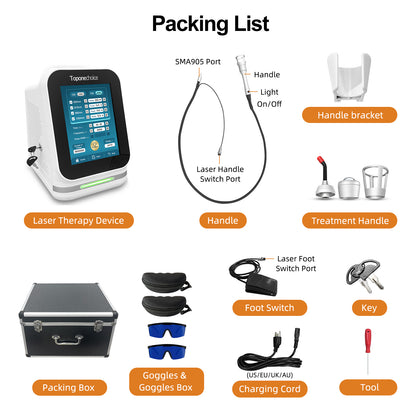 30W Class IV Physiotherapy Laser System for Rehabilitation and Chiropractic Clinics