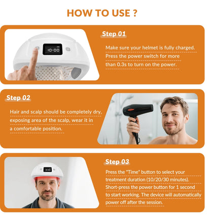 Toponechoice 650nm Laser Hair Growth Cap Red Light Therapy For Hair Loss Treatment