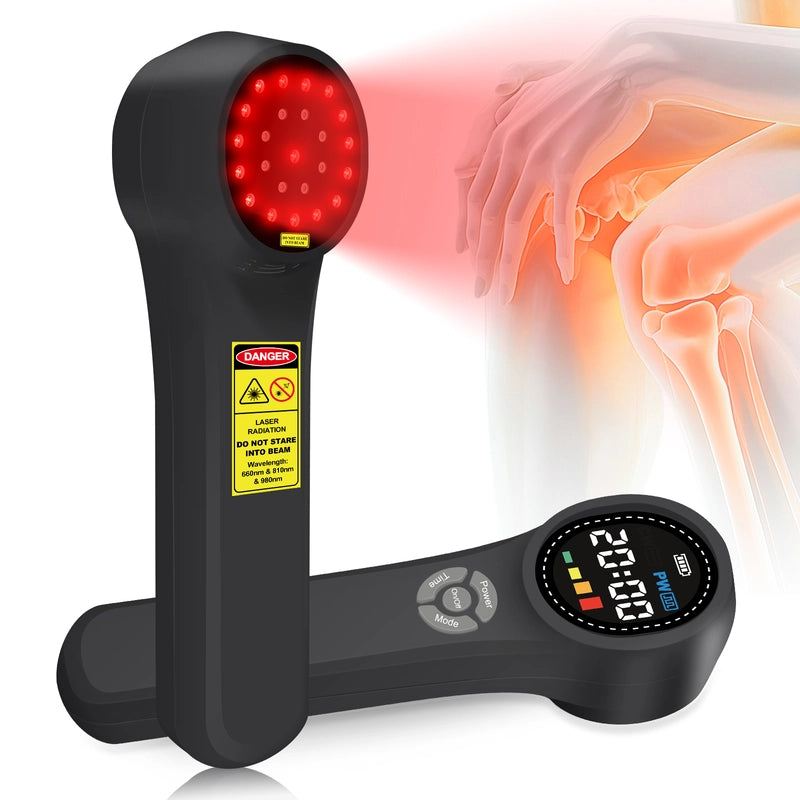 Toponechoice Cold Laser Therapy Device HHL02: 1760mW 980nm 808nm 650nm GaAlAs Class 3B Laser for Dogs, Horses, and People - Advanced Low-Level Laser (LLLT) for Pain Relief