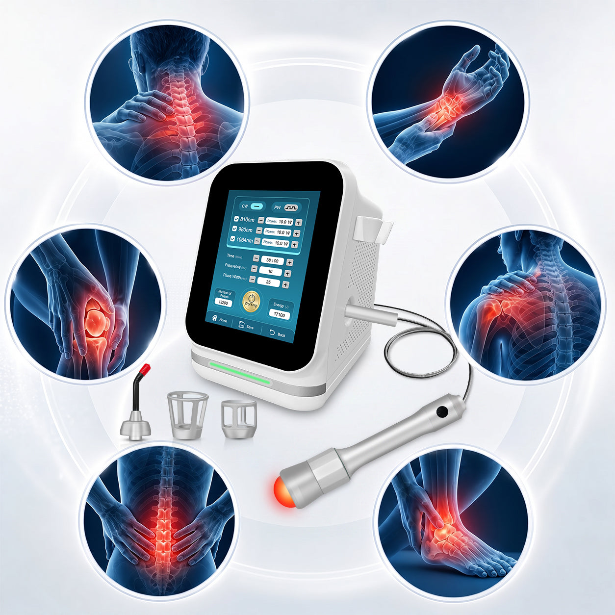Toponechoice Class 4 Laser Therapy Device 15W 20W 30W 45W High Intensity Laser for People