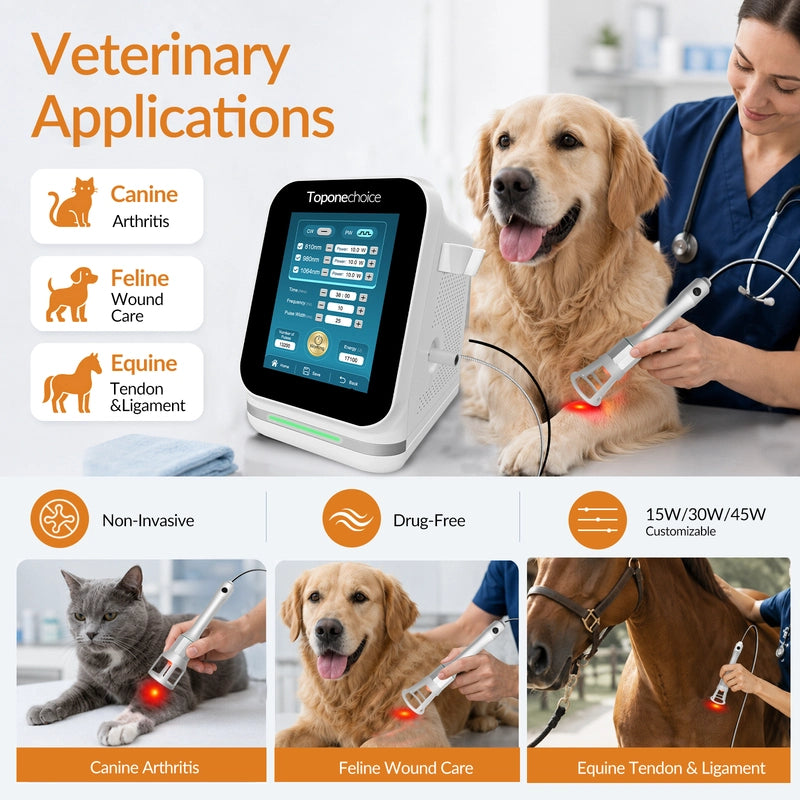 SupraCure Vet 45W Quad Class 4 Laser Device for Horses Equines Dogs -1