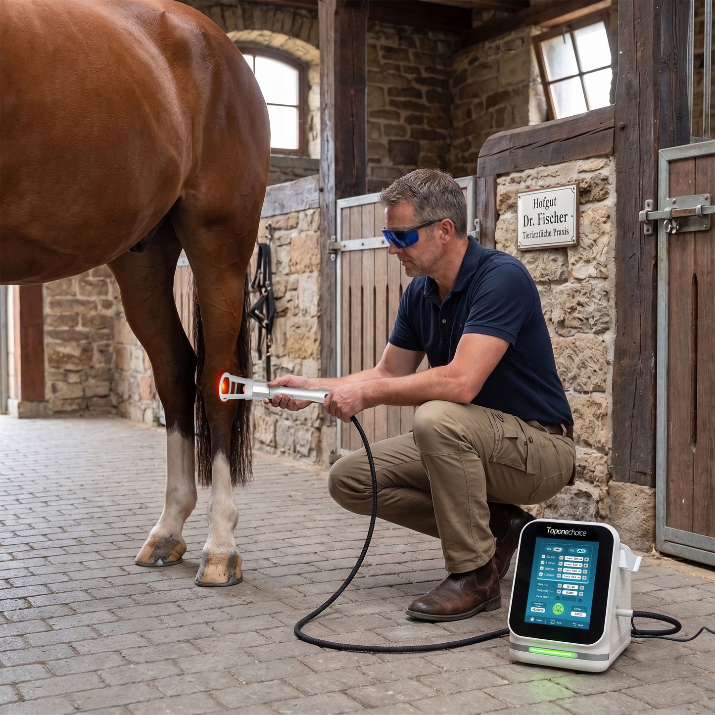 SupraCure Vet 45W Quad Class 4 Laser Device for Horses Equines Dogs -2