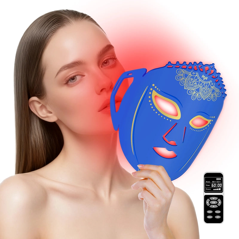 LED Red and Near-Infrared Light Therapy Face Mask for wrinkle, anti-aging