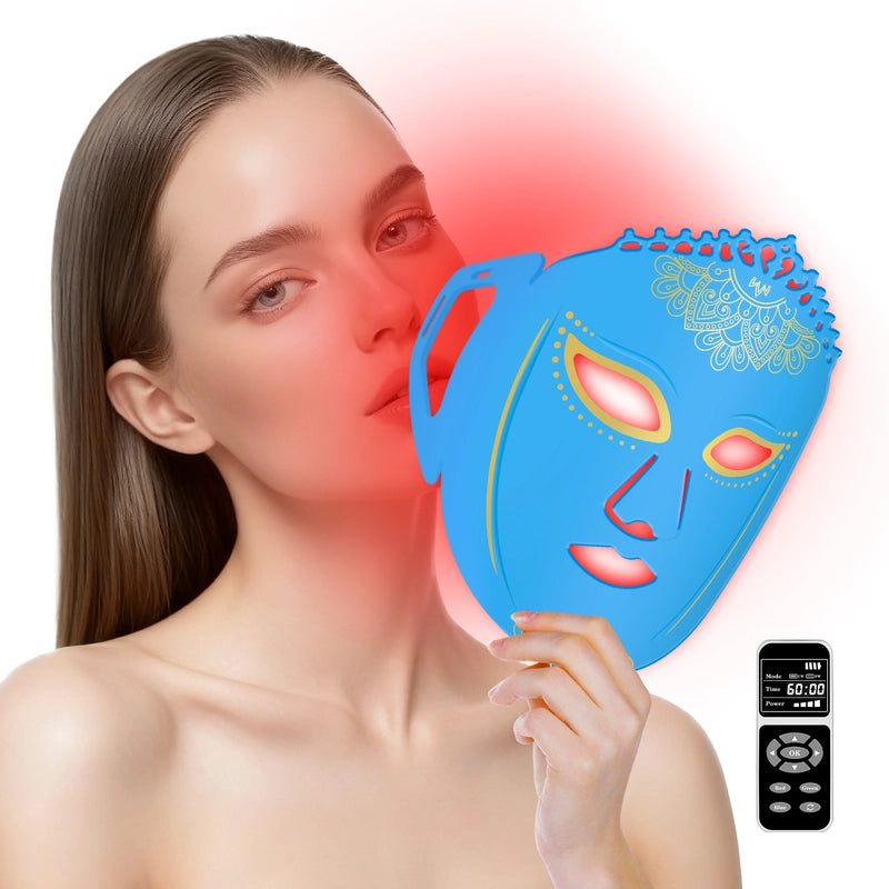 LED Red and Near-Infrared Light Therapy Face Mask for wrinkle, anti-aging