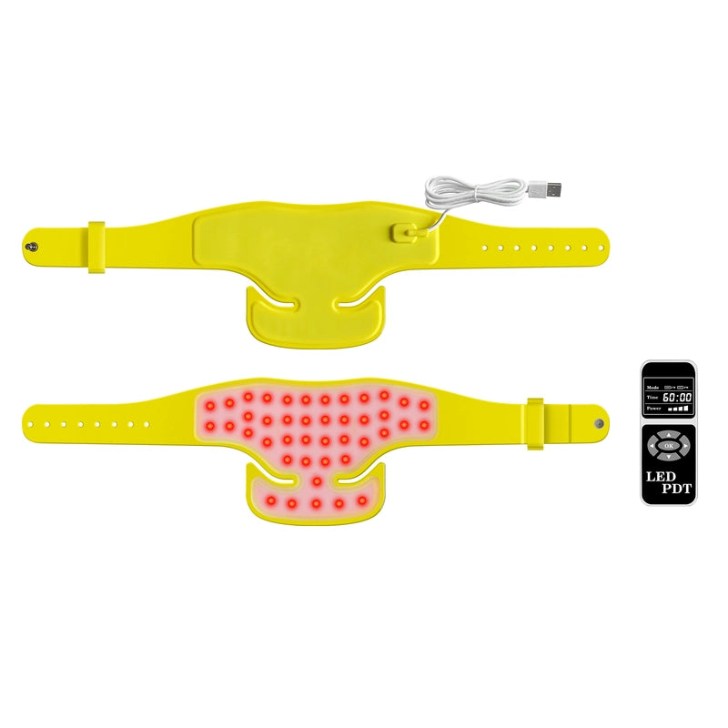 Red Light Therapy Neck Device for Pain Relief, 660nm/850nm/940nm Near Infrared LED Wrap for Muscle Tension, Stiff Neck & Joints, Hands-Free Home Use