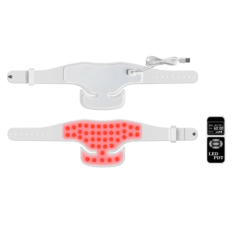 Red Light Therapy Neck Device for Pain Relief, 660nm/850nm/940nm Near Infrared LED Wrap for Muscle Tension, Stiff Neck & Joints, Hands-Free Home Use