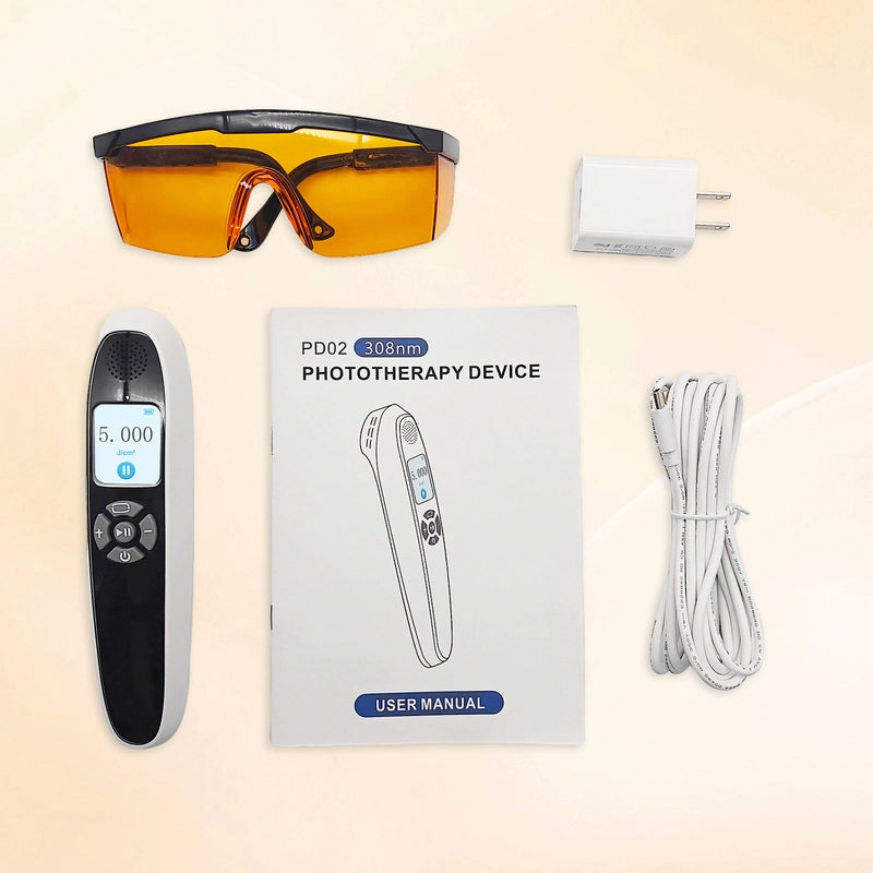 Portable 308nm UVB Phototherapy Device – Effective for Vitiligo & Psoriasis at Home