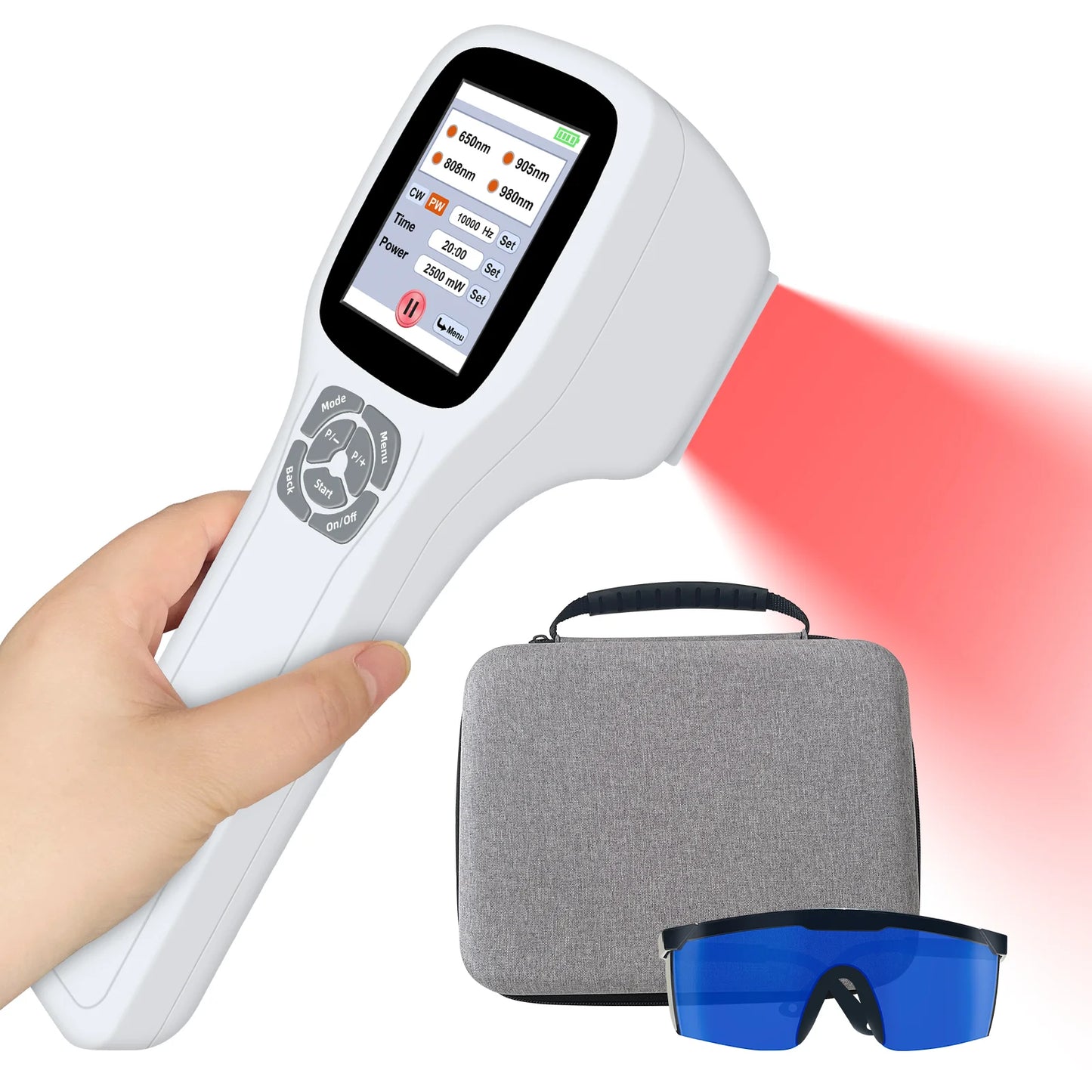 Touchscreen FourWave Laser Therapy Device for Pain 200-2500mW Adjustable