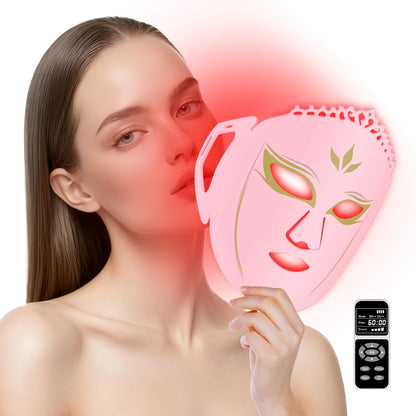 LED Red and Near-Infrared Light Therapy Face Mask for wrinkle, anti-aging