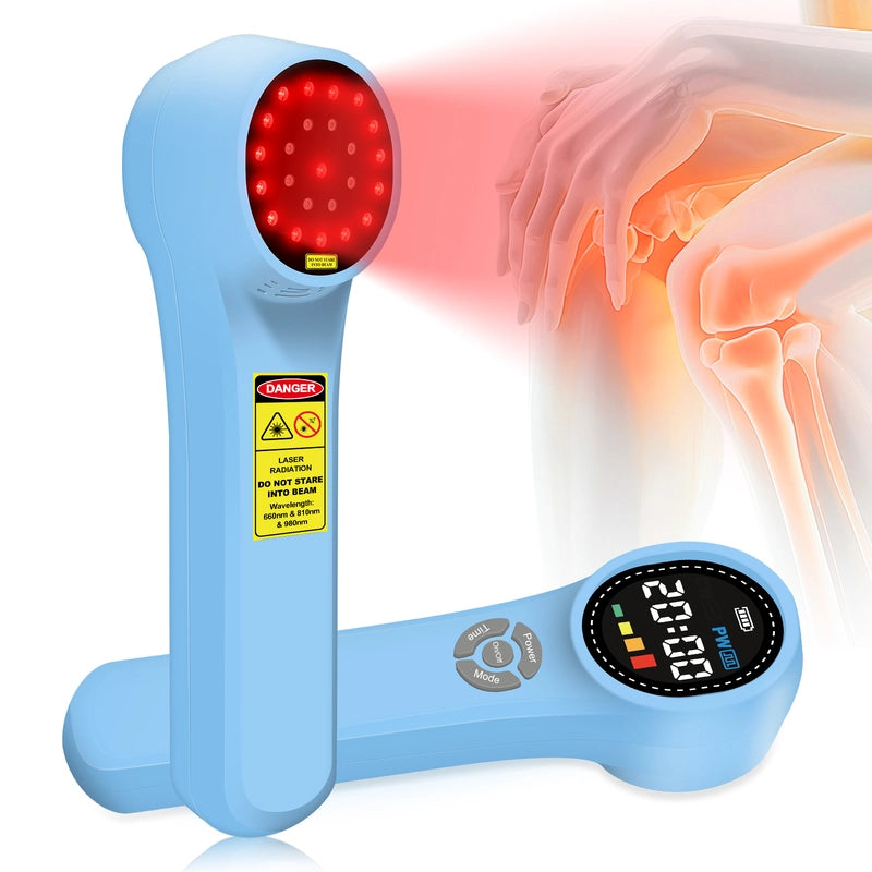 Toponechoice Cold Laser Therapy Device HHL02: 1760mW 980nm 808nm 650nm GaAlAs Class 3B Laser for Dogs, Horses, and People - Advanced Low-Level Laser (LLLT) for Pain Relief