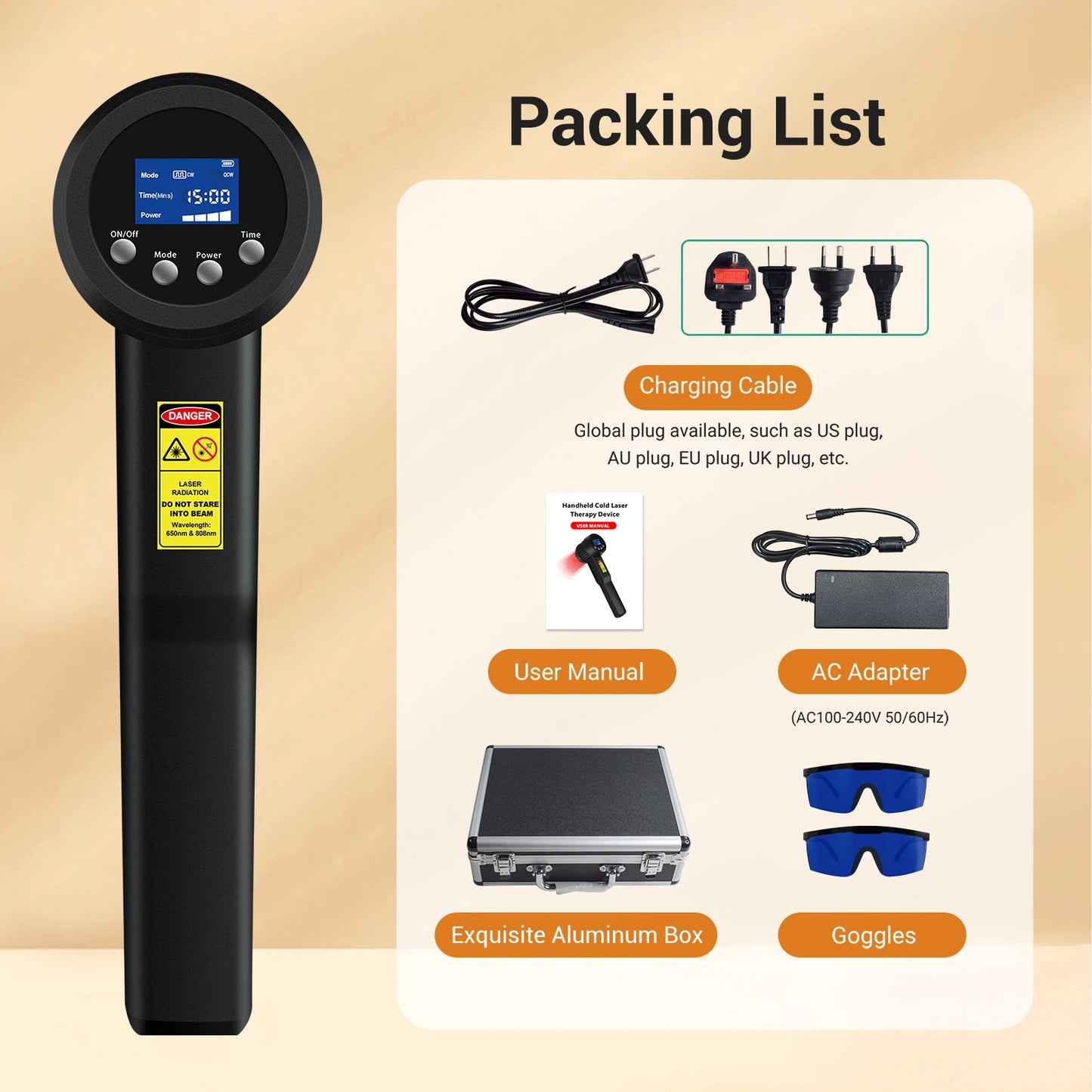 Powerful Cold Laser Therapy Device Healing Body Pain Relief For Humans & Pets