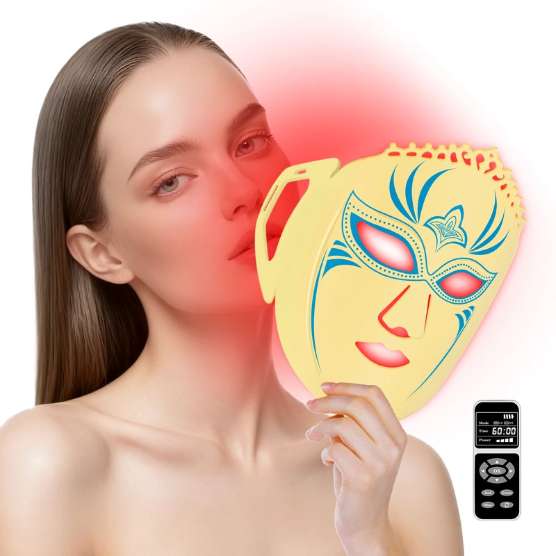 LED Red and Near-Infrared Light Therapy Face Mask for wrinkle, anti-aging