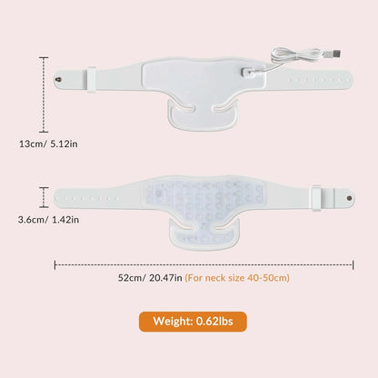 Red Light Therapy Neck Device for Pain Relief, 660nm/850nm/940nm Near Infrared LED Wrap for Muscle Tension, Stiff Neck & Joints, Hands-Free Home Use