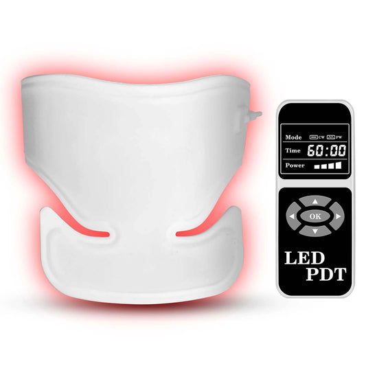 Red Light Therapy Neck Device for Pain Relief, 660nm/850nm/940nm Near Infrared LED Wrap for Muscle Tension, Stiff Neck & Joints, Hands-Free Home Use