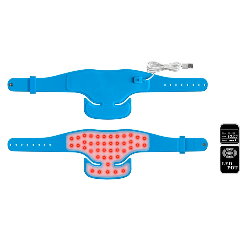 Red Light Therapy Neck Device for Pain Relief, 660nm/850nm/940nm Near Infrared LED Wrap for Muscle Tension, Stiff Neck & Joints, Hands-Free Home Use