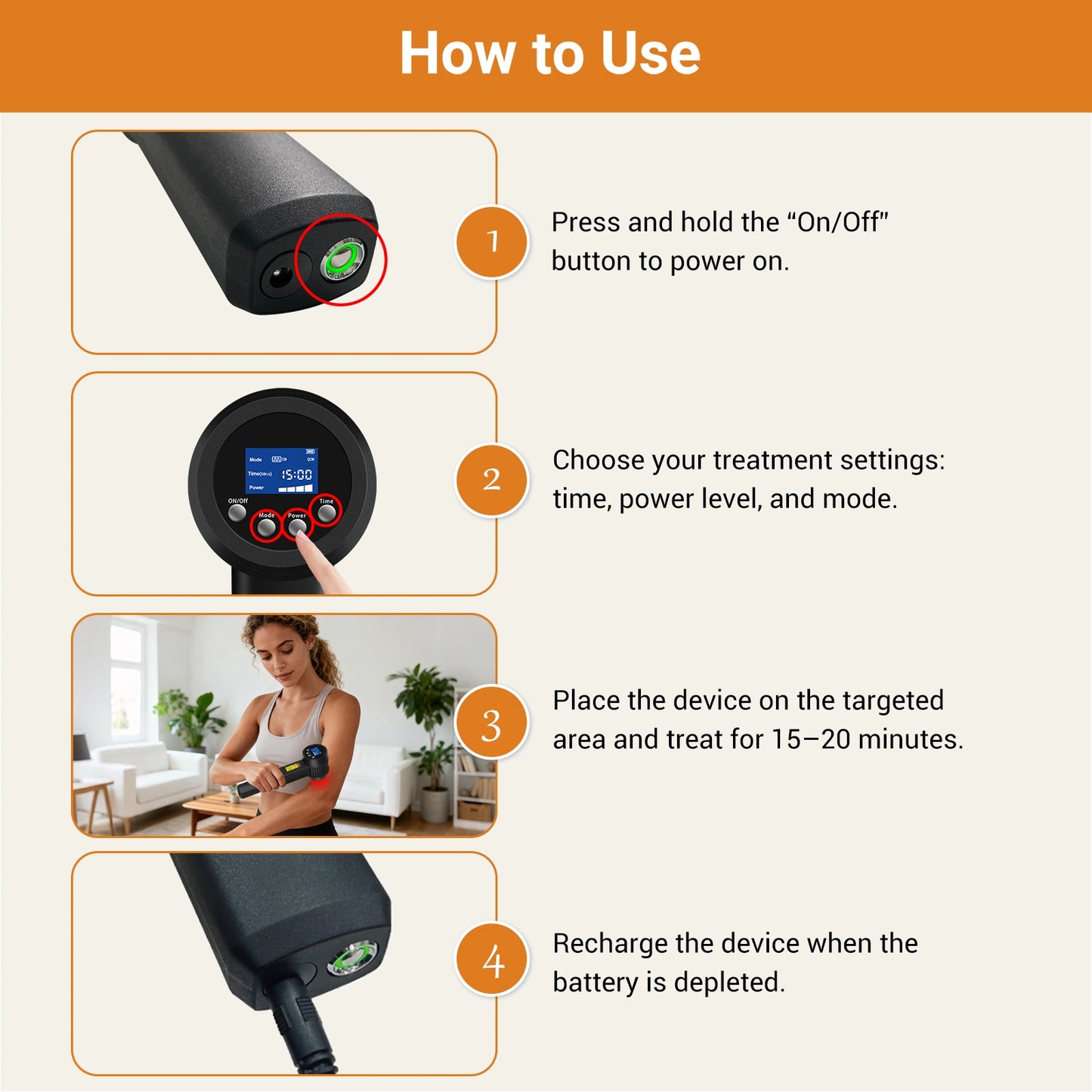 Powerful Cold Laser Therapy Device Healing Body Pain Relief For Humans & Pets